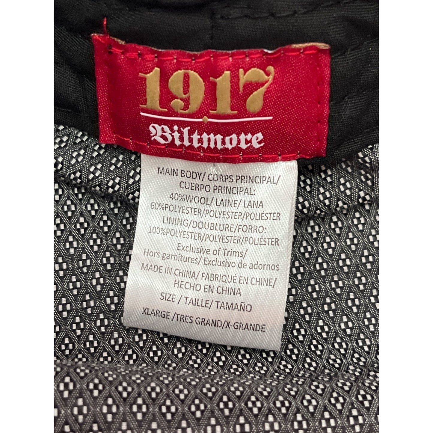 Biltmore 1917 Men’s XL Flat Cap – Wool Blend Herringbone Newsboy Ivy Hat