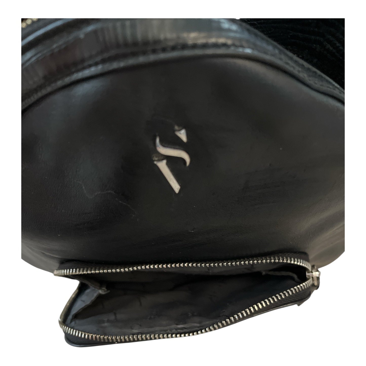 Simply Vera Vera Wang Black Faux Leather Mini Backpack – Textured Trim – Modern Style