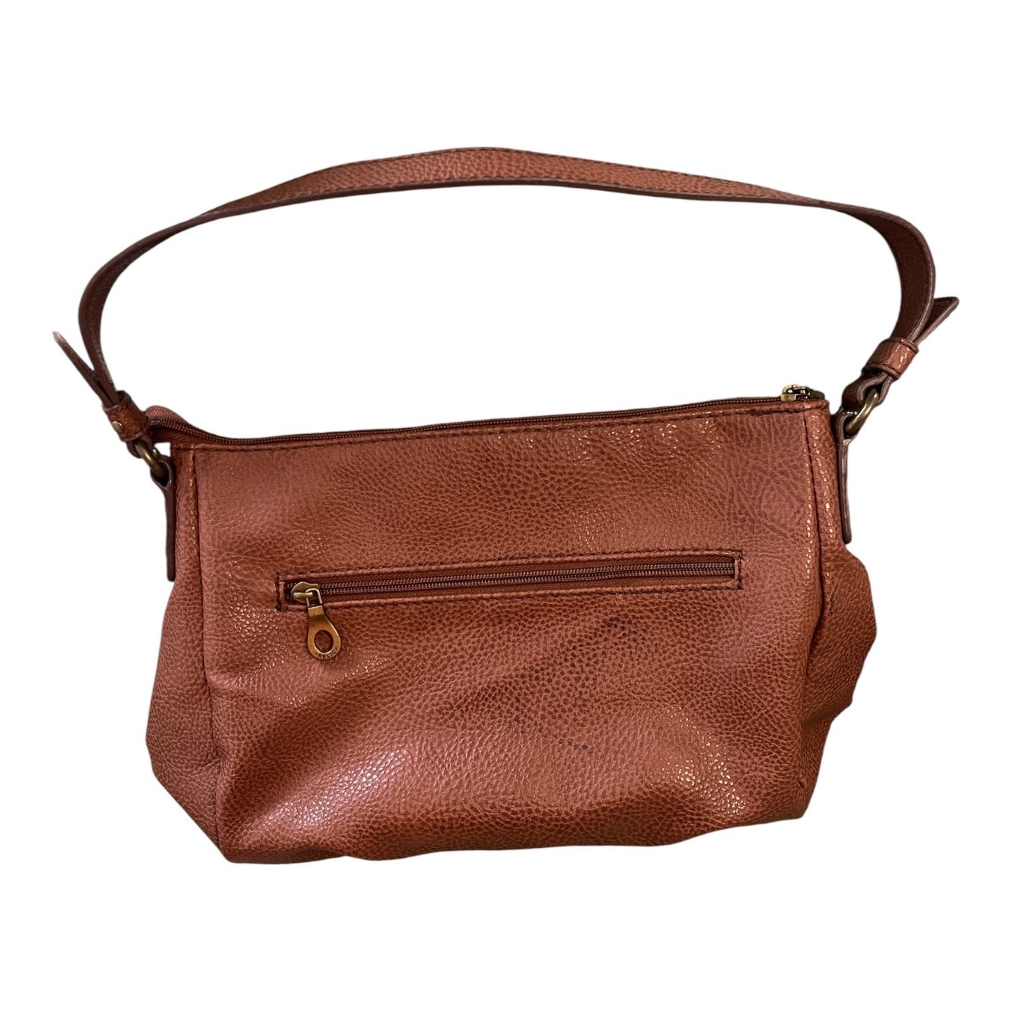Relic Collection Brown Leather Shoulder Bag Vintage Style Handbag 9x12