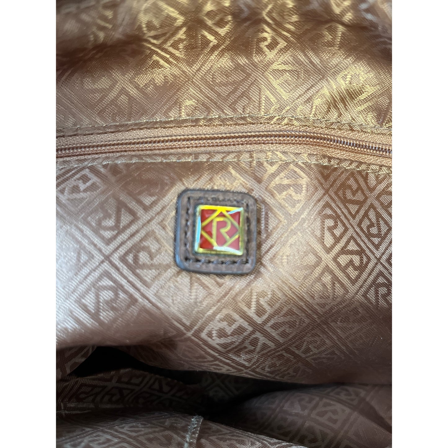 Relic Collection Brown Leather Shoulder Bag Vintage Style Handbag 9x12