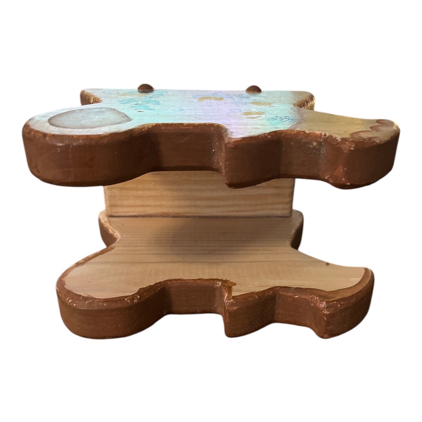 Hand-Painted Watering Pot Shaped Napkin Holder With Floral Design Rustic Decor