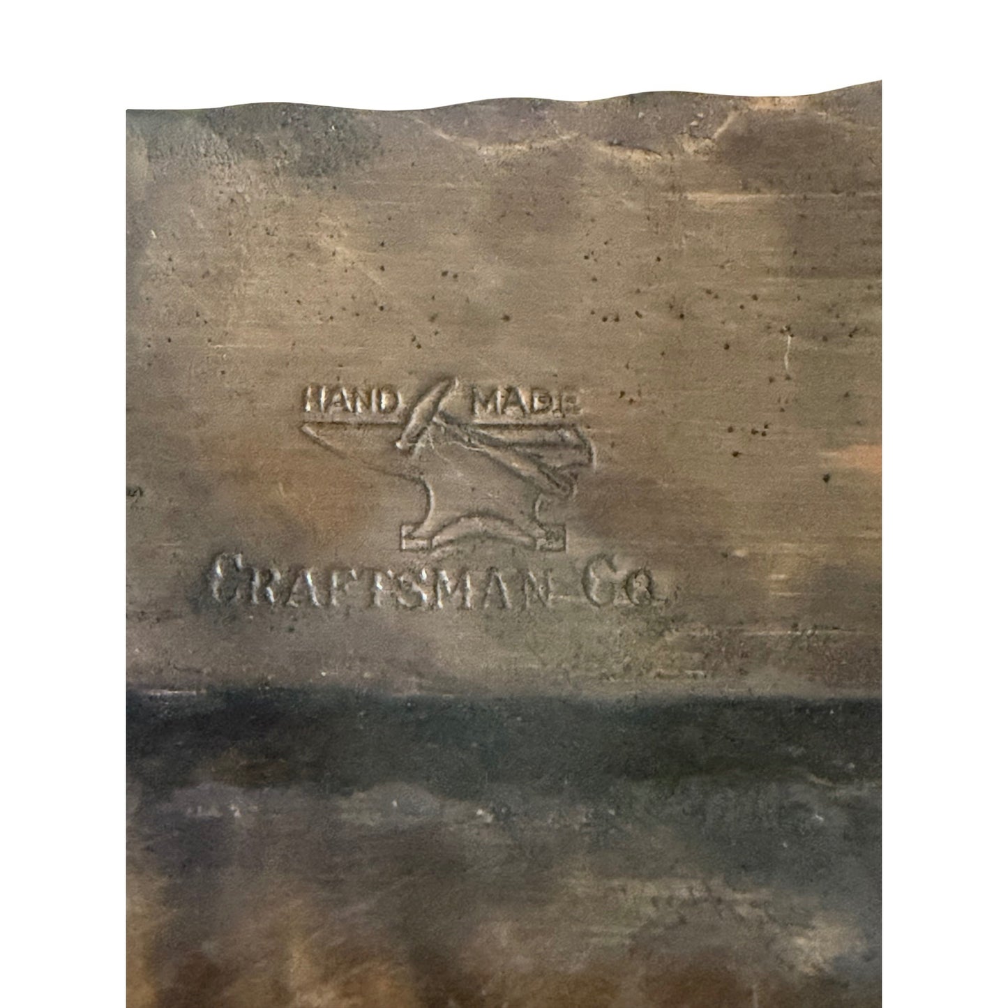 Hand Made Craftsman Co. Copper Ashtray Mid Century Modern Brutalist Hammered 6"