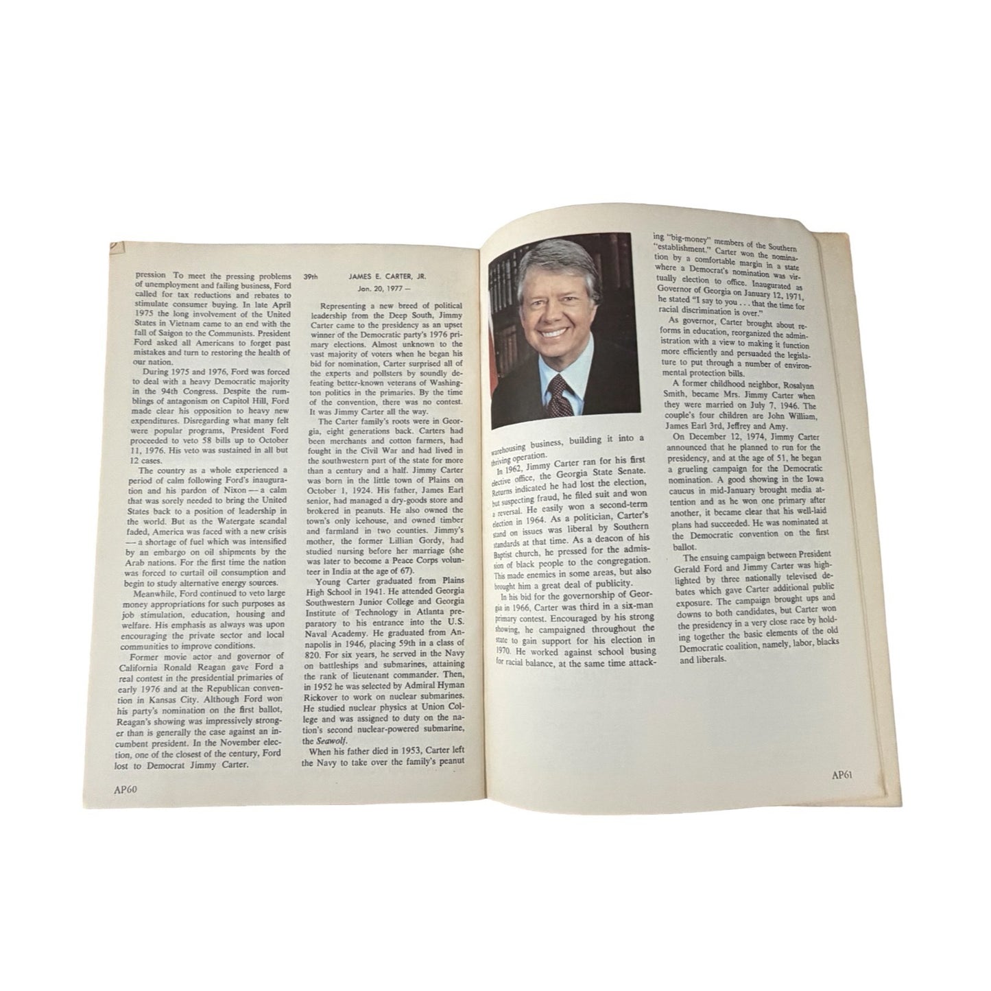 The American Presidents by Donald E. Cooke Vintage Hammond Illustrated History Paperback Jimmy Carter
