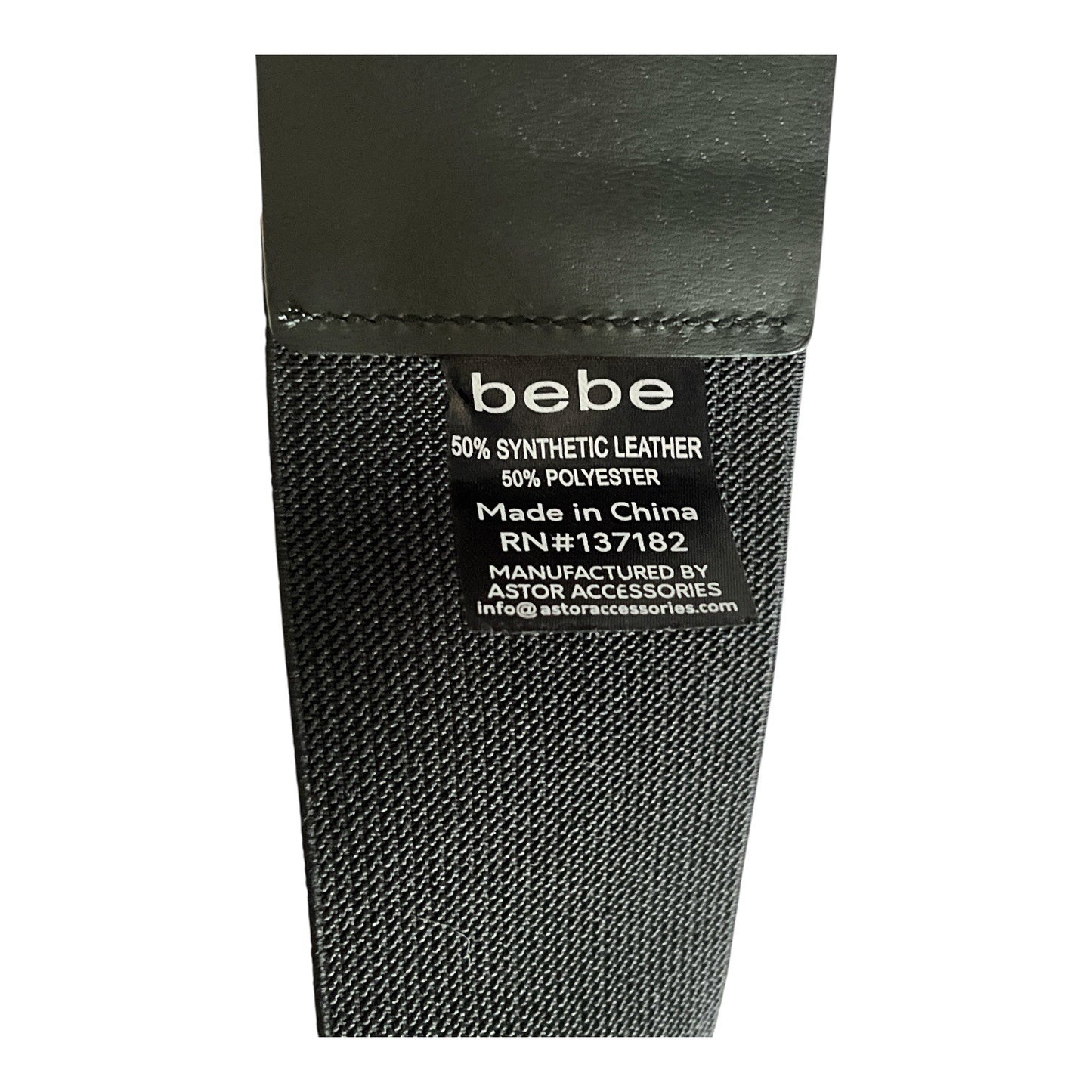 bebe Black Wide Belt with Double Ring Buckle Y2K M/L
