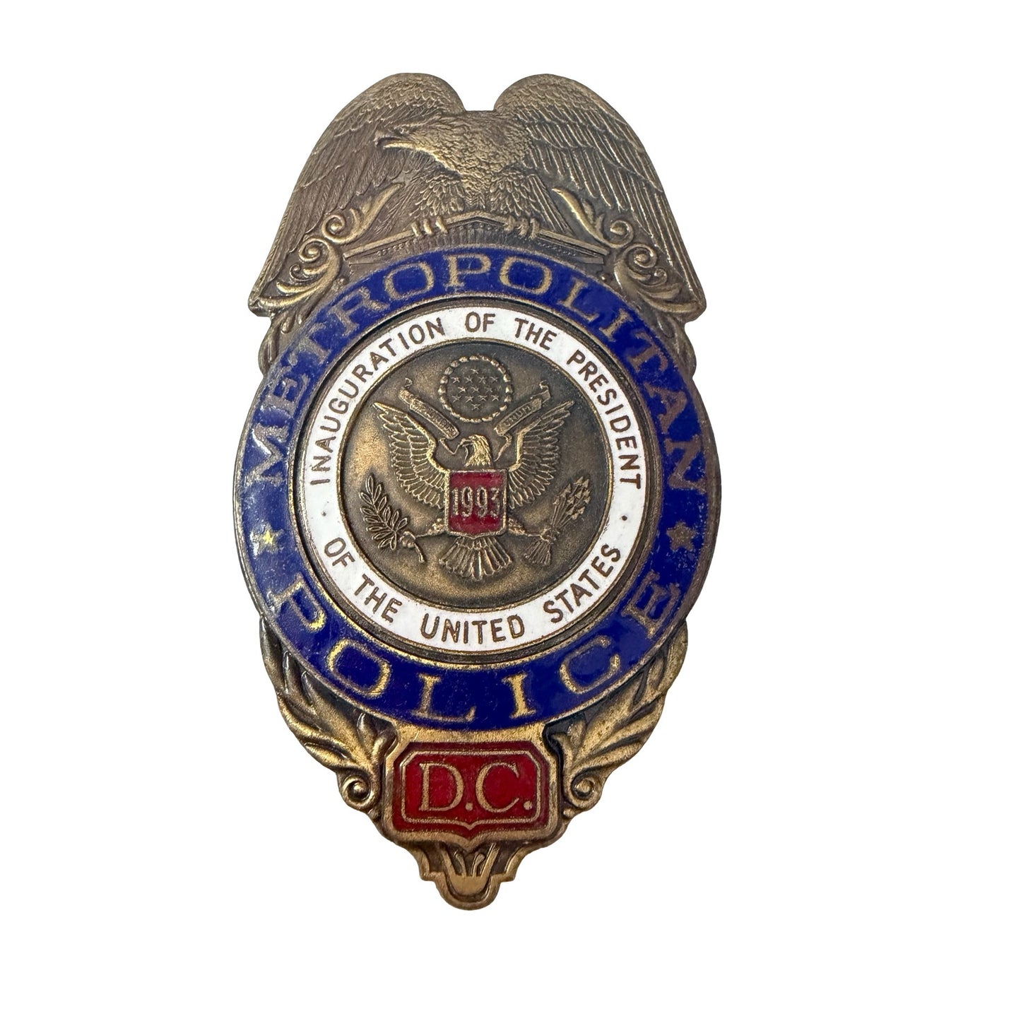 1901 Presidential Inauguration Commemorative Metropolitan Police Washington DC Badge Style Medallion
