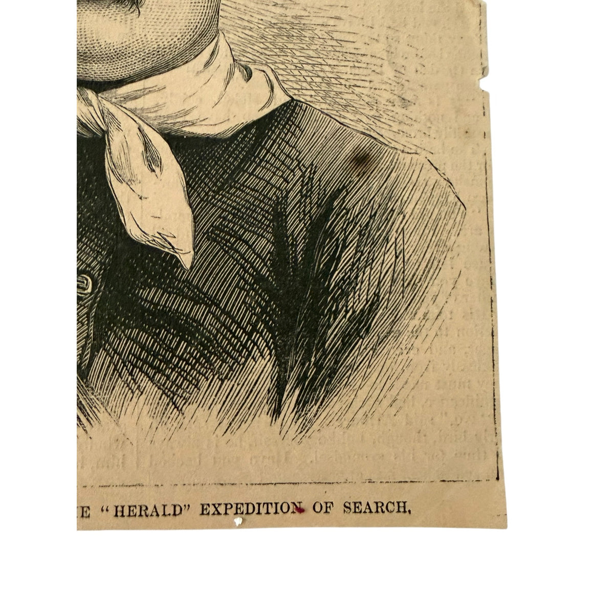 Antique 1872 Henry Morton Stanley Engraving C.S. Reinhart Livingstone Expedition