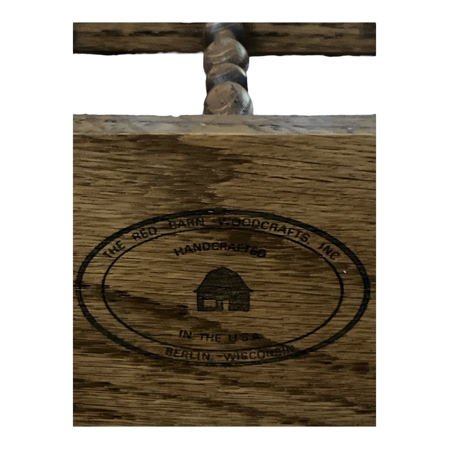 Red Barn Woodcrafts Oak Napkin Holder Handmade USA Rustic Farmhouse Table Decor