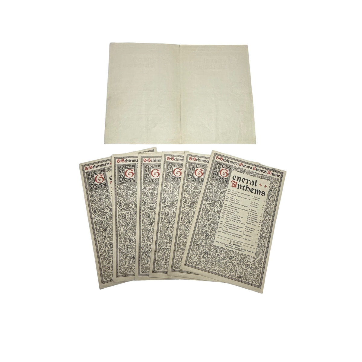Antique G Schirmer General Anthems Church Choir Sheet Music Lot of 6 Victorian