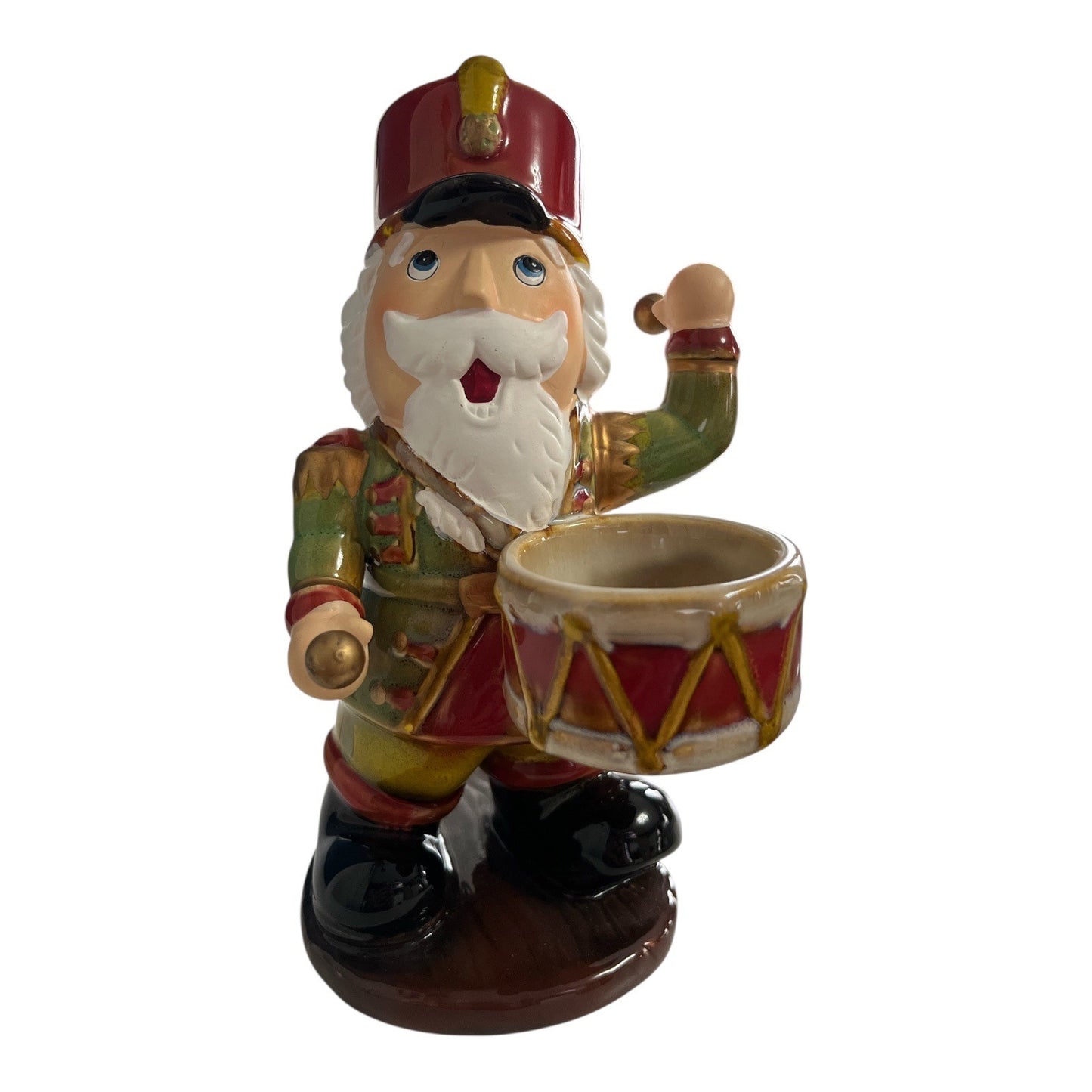 Vintage Yankee Candle Nutcracker Drum Tea Light Holder