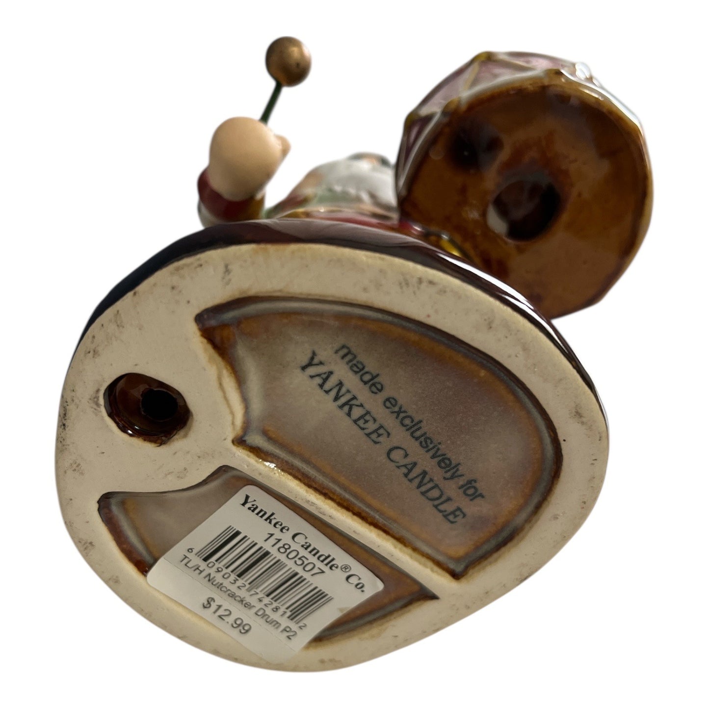 Vintage Yankee Candle Nutcracker Drum Tea Light Holder