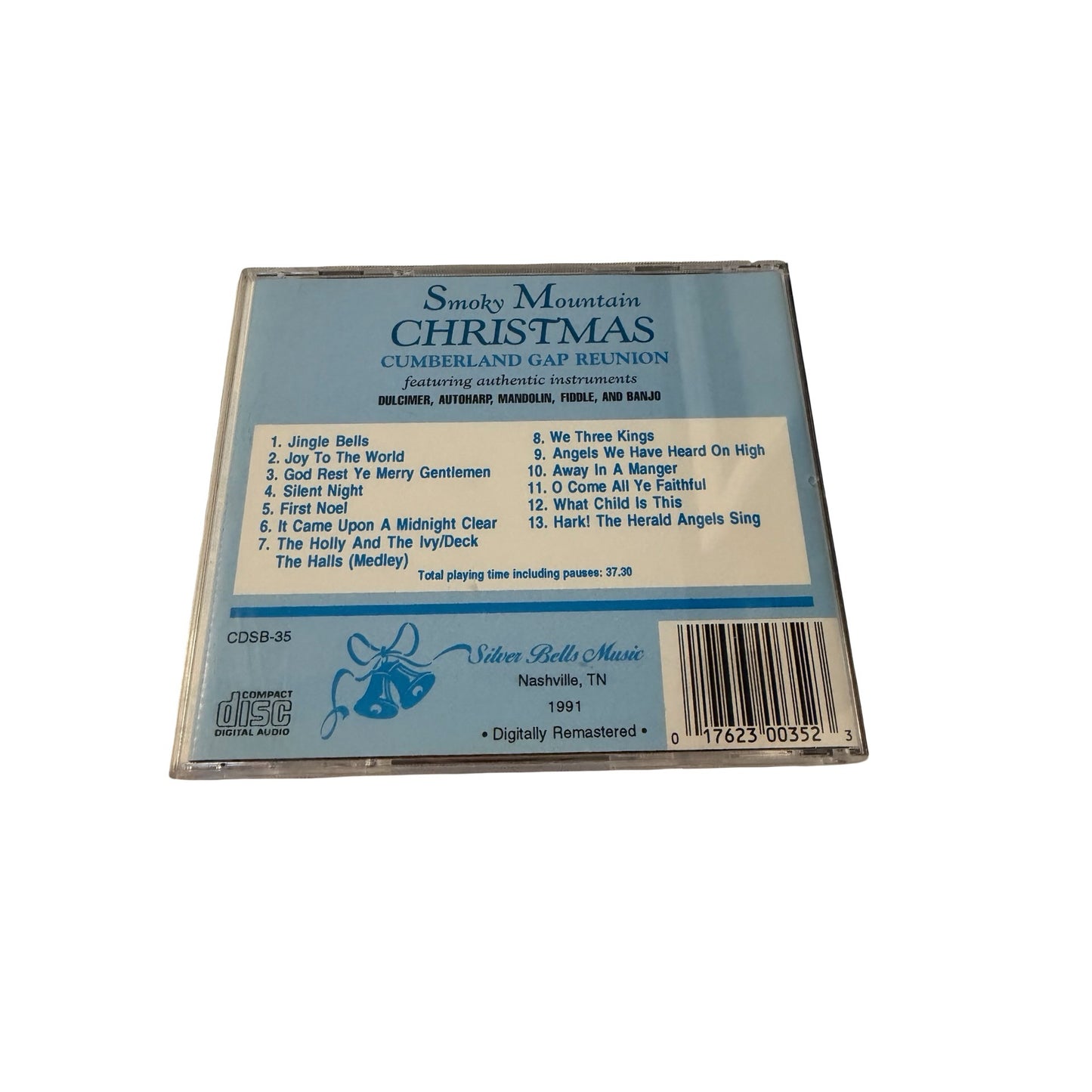 Smoky Mountain Christmas Cumberland Gap Reunion CD 1991 Silver Bells Music Holiday