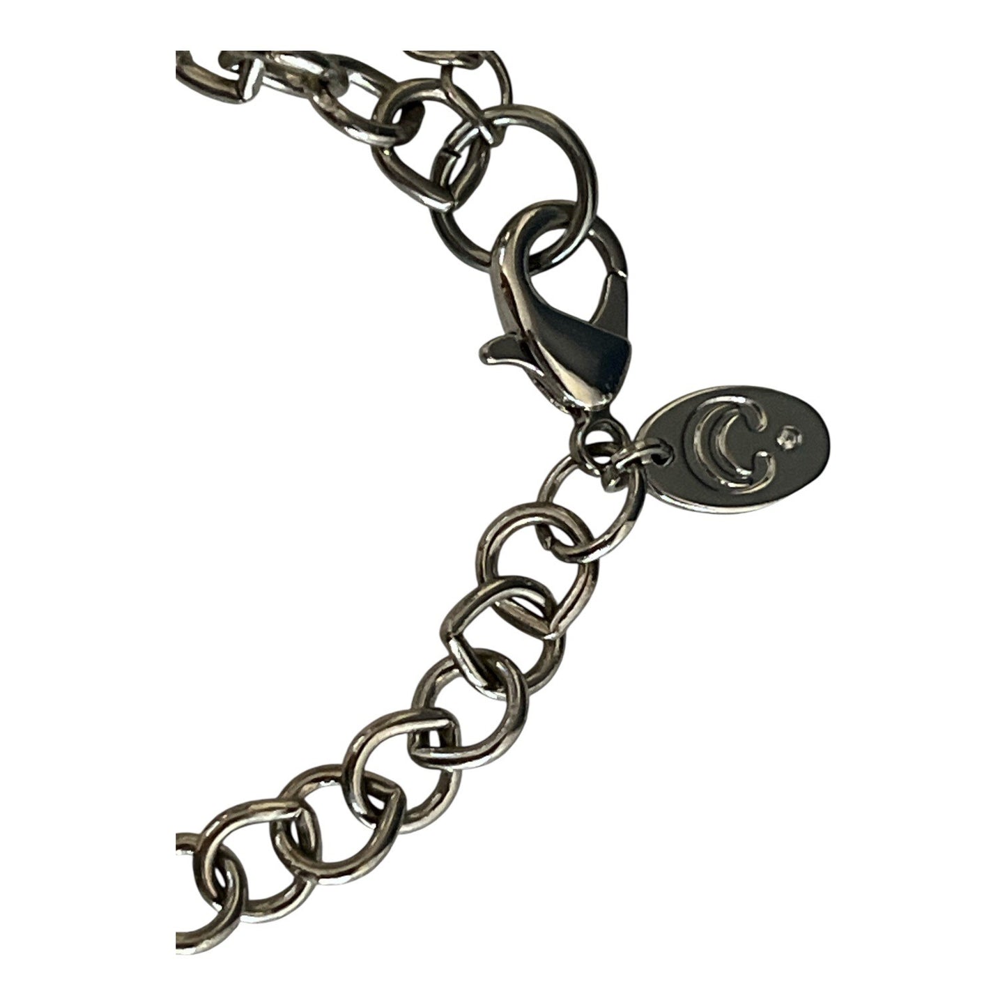 Charming Charlie Shell Disc Statement Necklace Bib Style Adjustable Chain