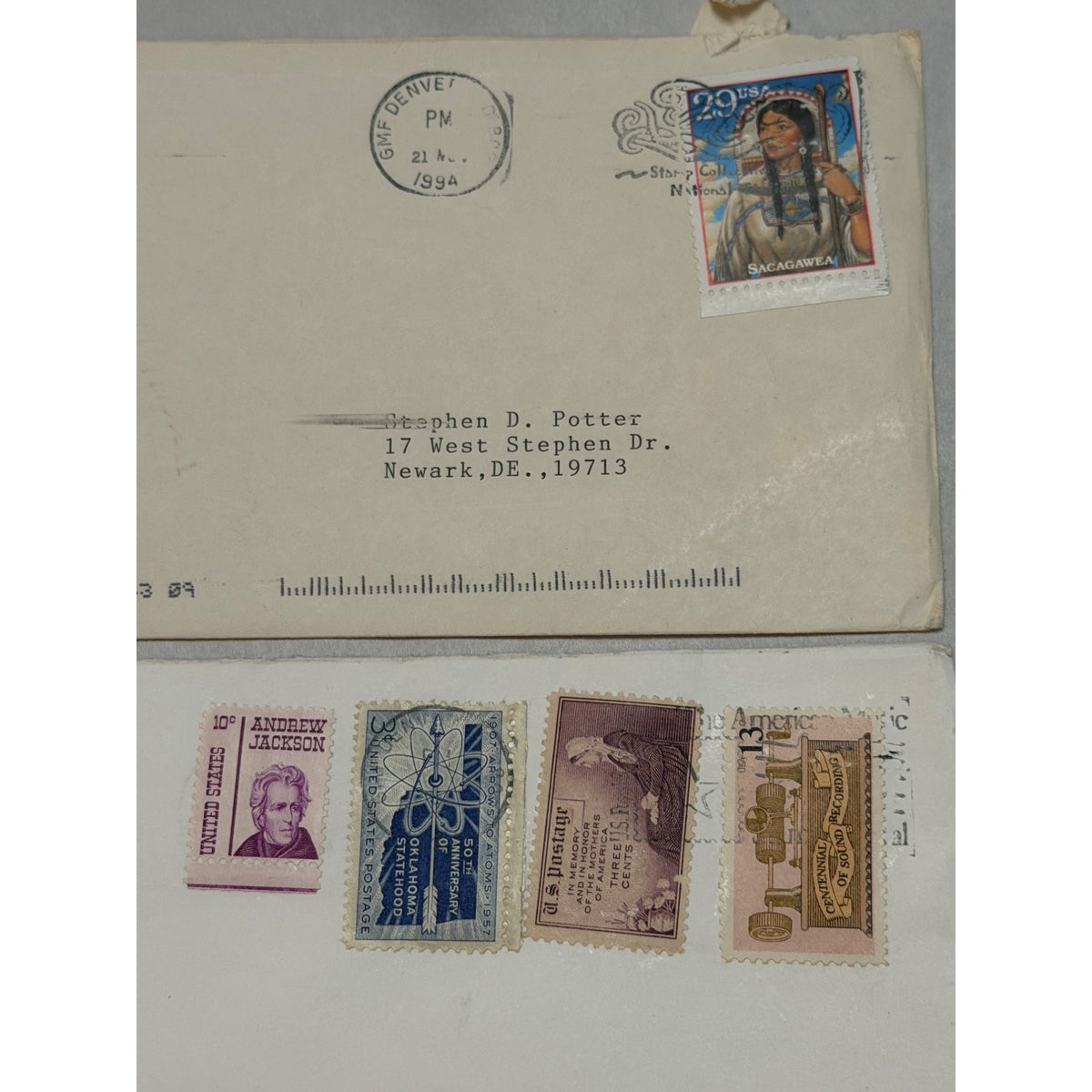 1994 Denver Masonic Stamp Club Sacagawea Legends of the West Philatelic Covers Lot of 2