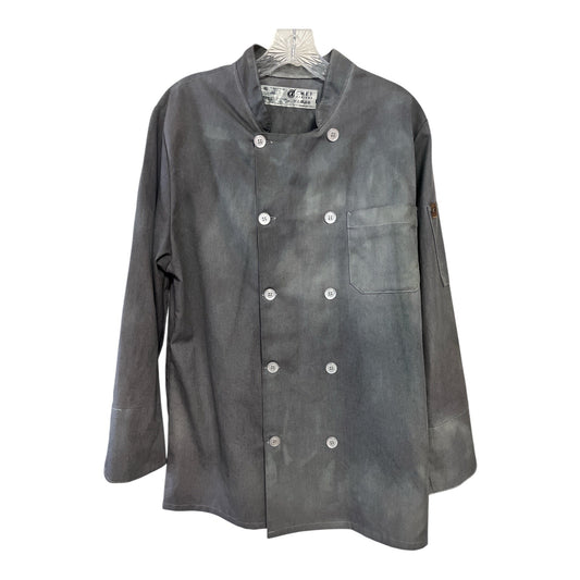 Chef Designs Gray Double-Breasted Chef Coat Men’s Size S-RG Long Sleeve