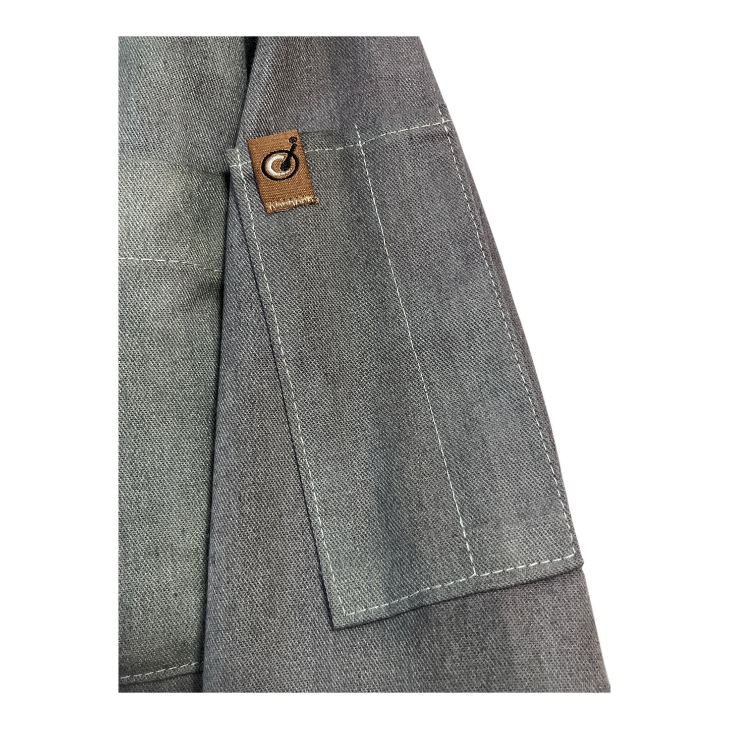 Chef Designs Gray Double-Breasted Chef Coat Men’s Size S-RG Long Sleeve