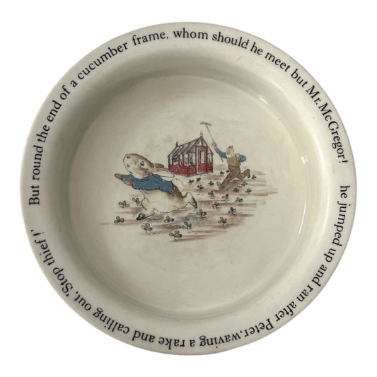 Vintage Wedgwood Peter Rabbit Child’s Bowl Beatrix Potter England 6.75 Inch
