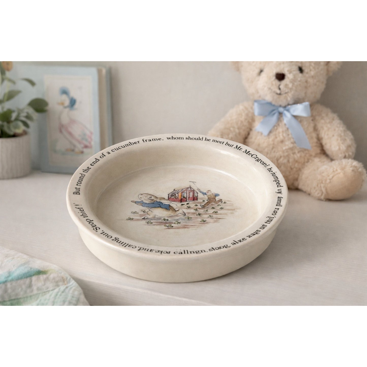 Vintage Wedgwood Peter Rabbit Child’s Bowl Beatrix Potter England 6.75 Inch