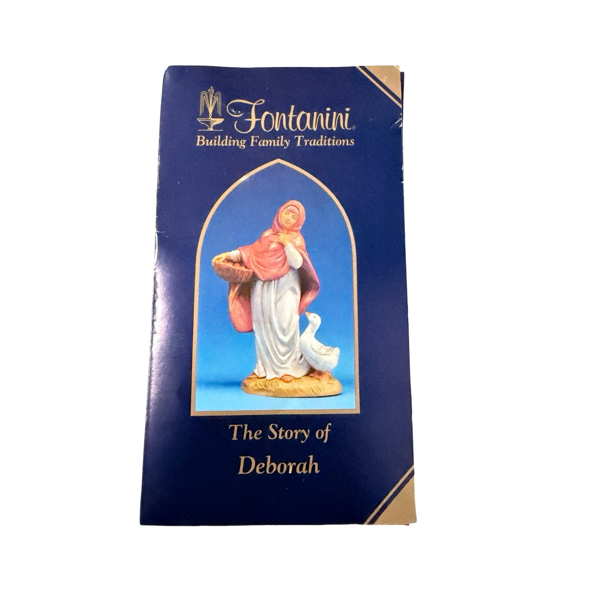 Vintage Fontanini Deborah Goose Girl 5 Inch Nativity Figurine #110 Italy Story Booklet