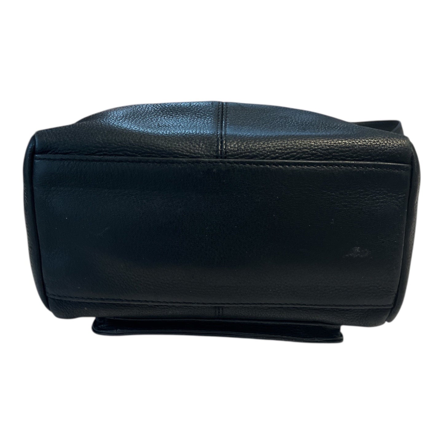 Fossil Black Leather Satchel Crossbody Bag – Top Handles & Zip Pocket – 8 x 10 x 3 in – 5” Drop