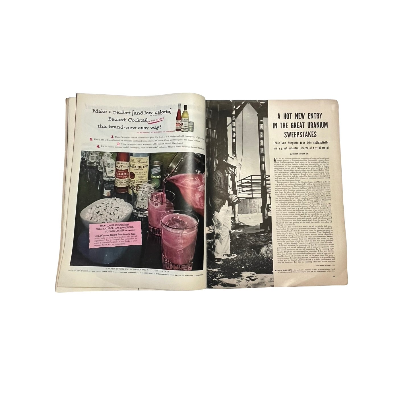 Vintage LIFE Magazine Lot 1955 January 17 & October 24 Issues Mid Century Ads Americana Ephemera