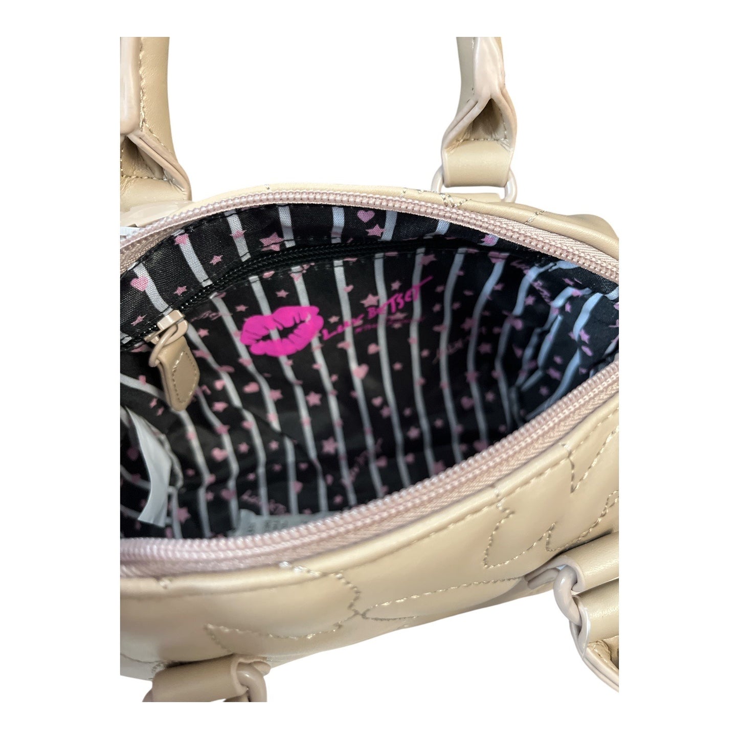 Betsey Johnson Mini Satchel Butterfly Quilted Faux Leather Crossbody Bag New With Tags