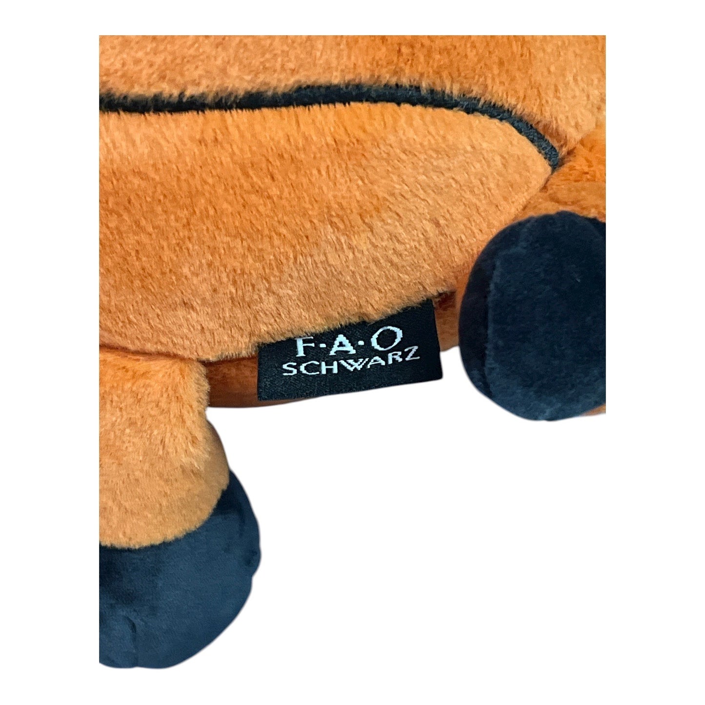 FAO Schwarz Superhero Plush Toy Orange and Blue with Cape Made in Vietnam