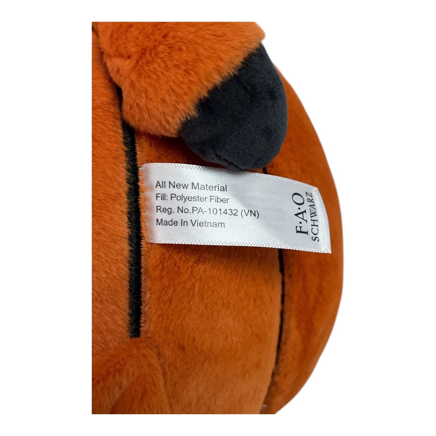 FAO Schwarz Superhero Plush Toy Orange and Blue with Cape Made in Vietnam
