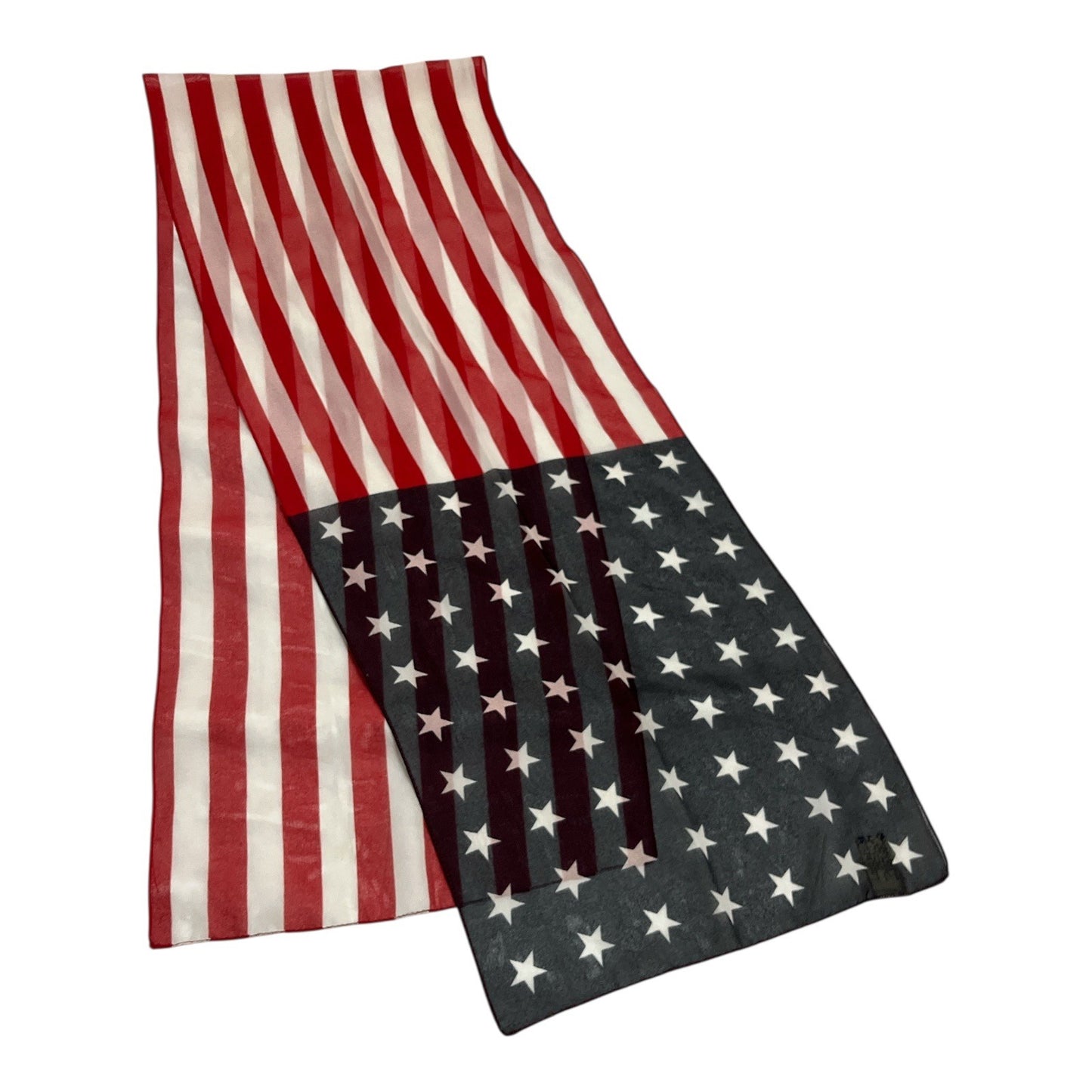 Vintage USA Flag Scarf Made in Italy 100% Polyester