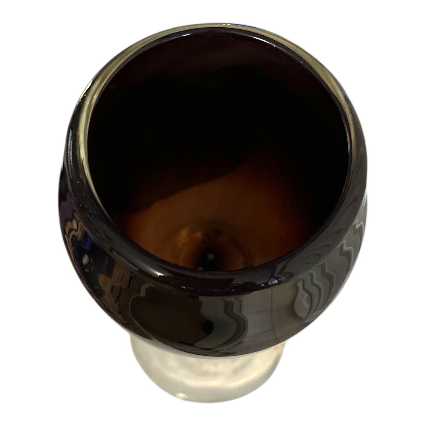Jackie Brillard Studio Glass Amethyst Purple Goblet Signed Dated 1998 Hand Blown Art Glass