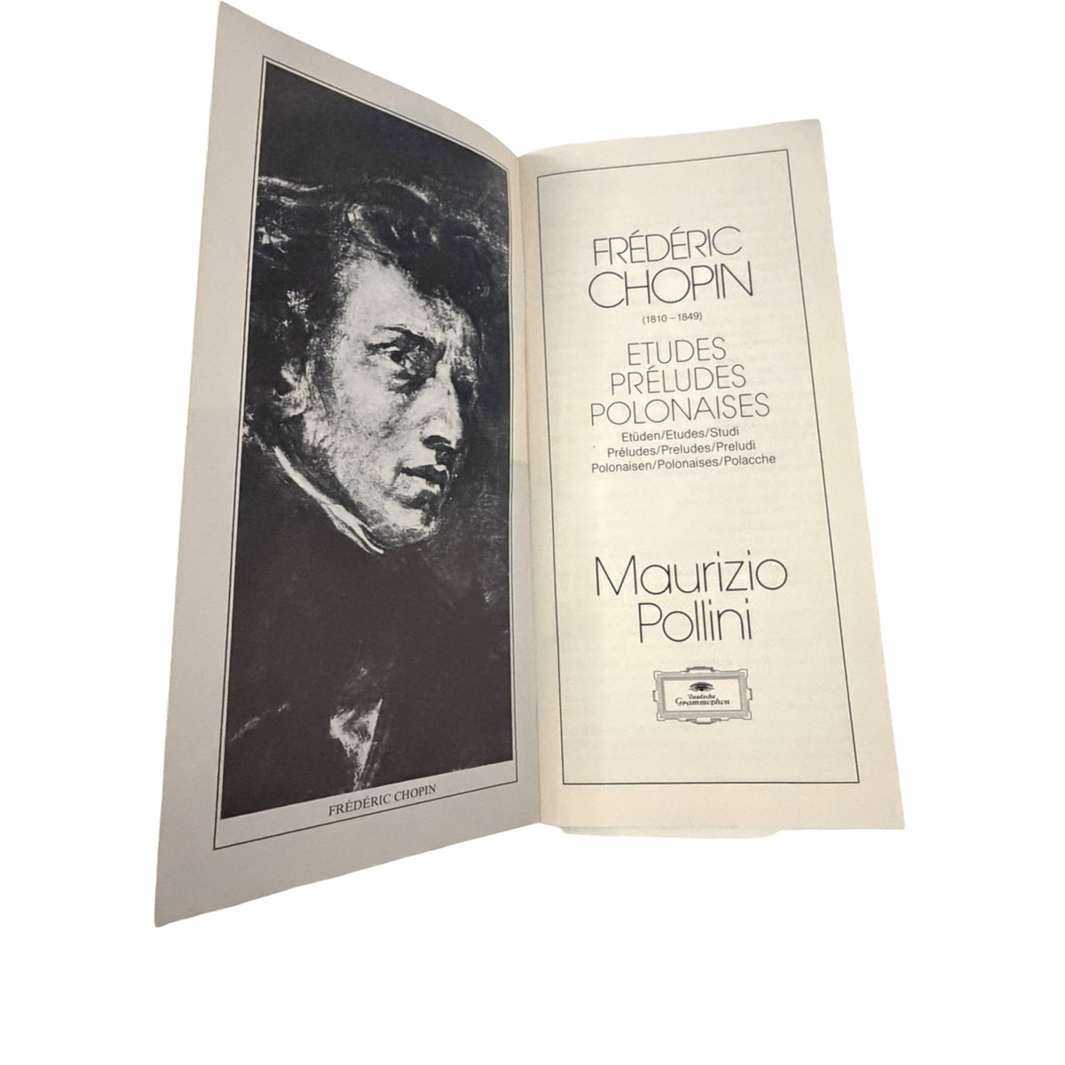 1980 Maurizio Pollini Chopin Deutsche Grammophon 3 LP Box Set Booklet Only