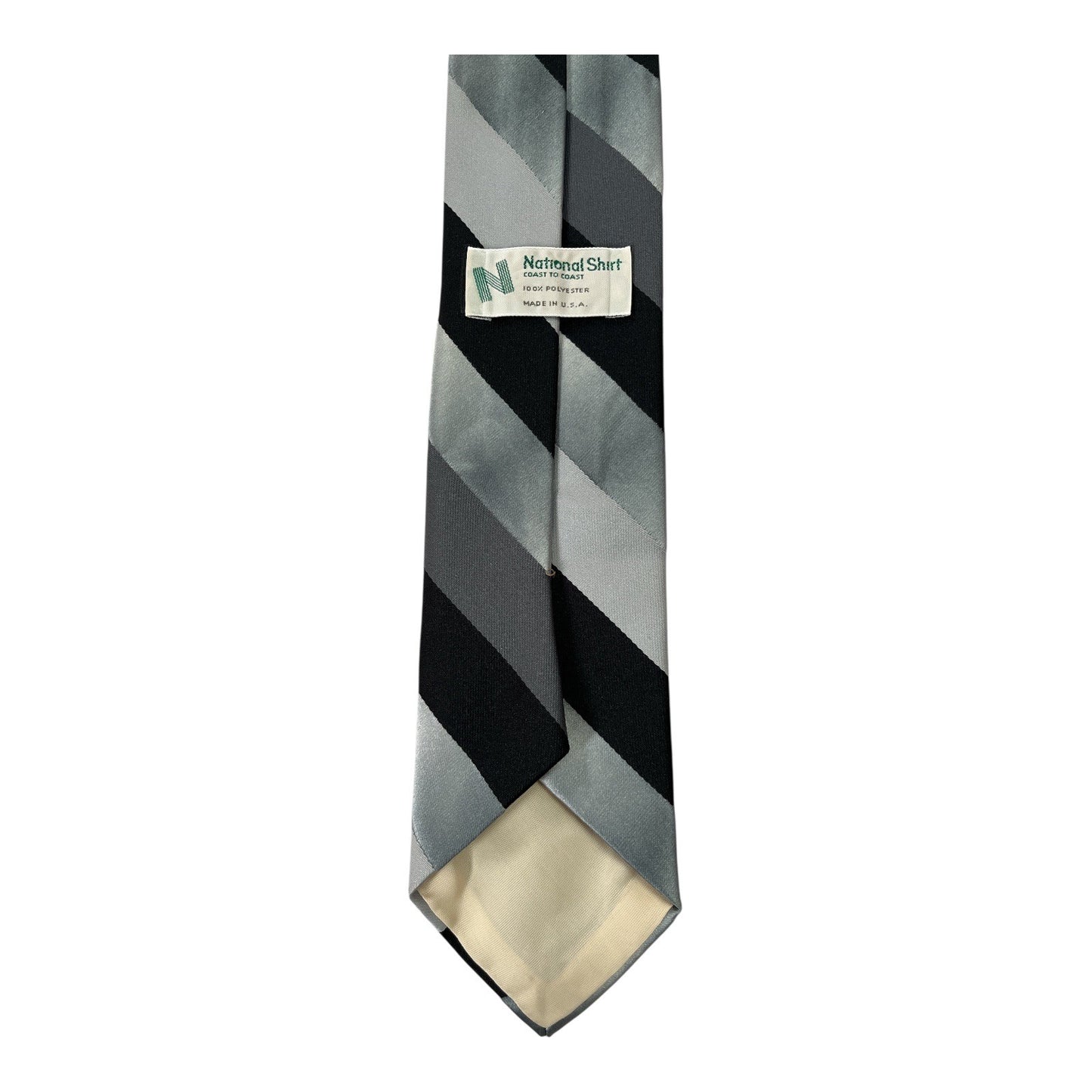 Vintage National Shirt Coast to Coast Men’s Tie – Black & Silver Striped USA