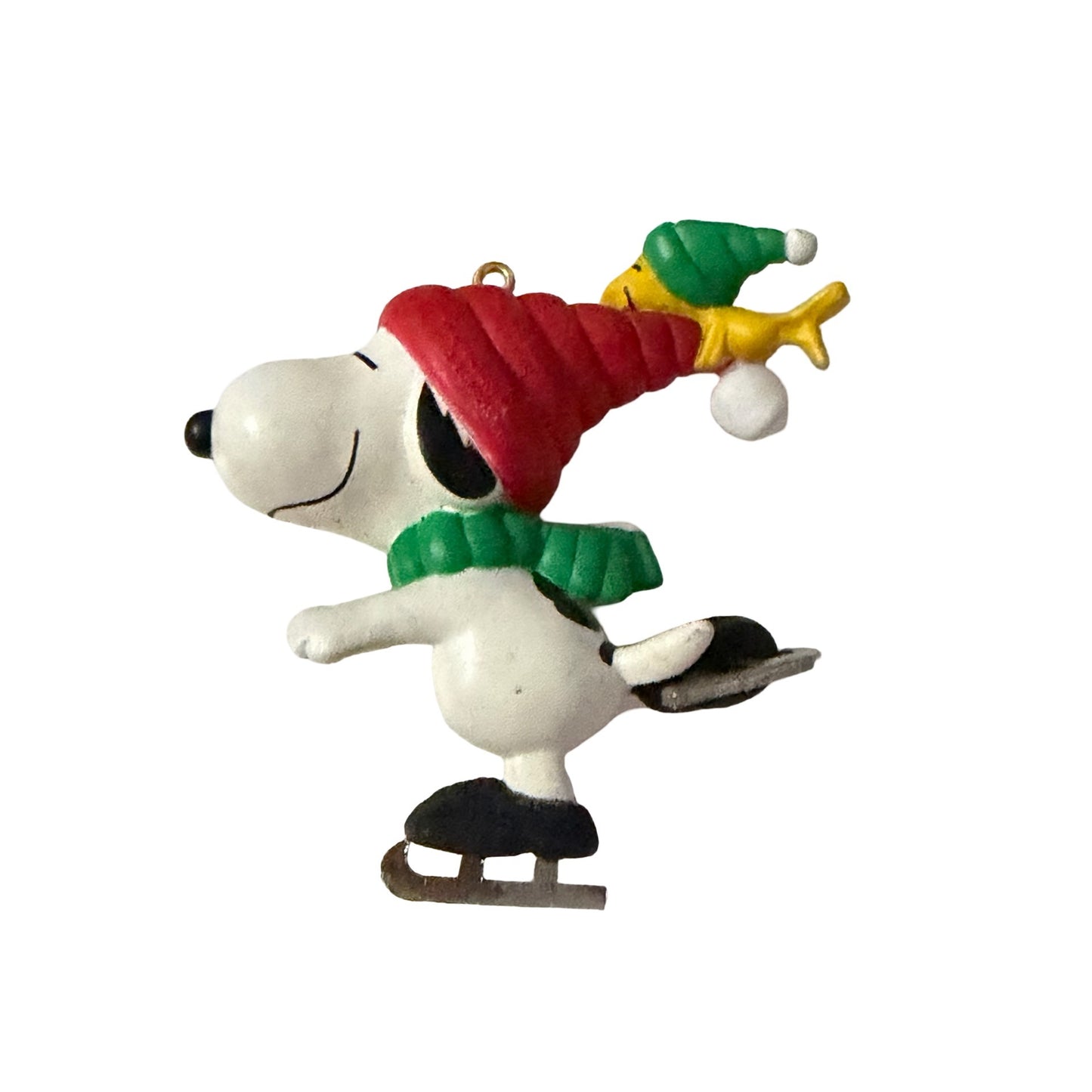 Vintage 1992 Hallmark Keepsake Snoopy Woodstock Ice Skating Christmas Ornament Peanuts QX5954