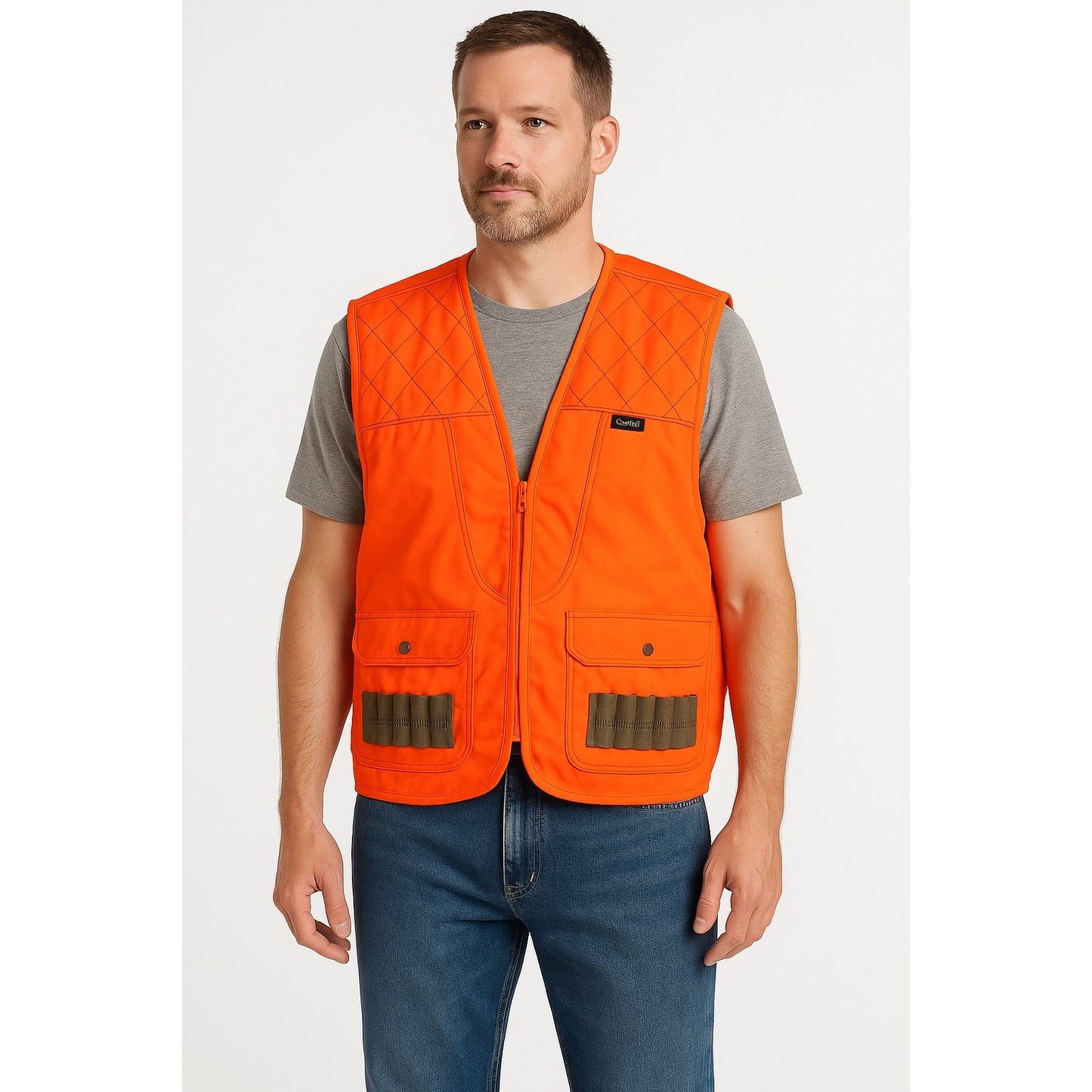 Gamehide Blaze Orange Hunting Vest XL – Early 2000s Outdoor Safety & Field Wear