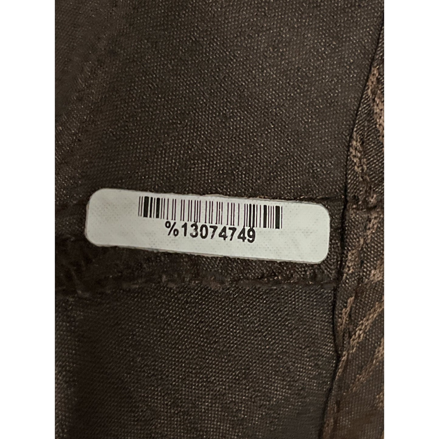 Vizioni Men’s XXXL Brown Textured Striped Dress Shirt – Paisley Trim – Square Buttons