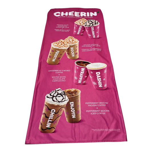 Dunkin Donuts Cheerin Holiday Coffee Body Pillow Cover Shiny Heavy Microfiber 2019