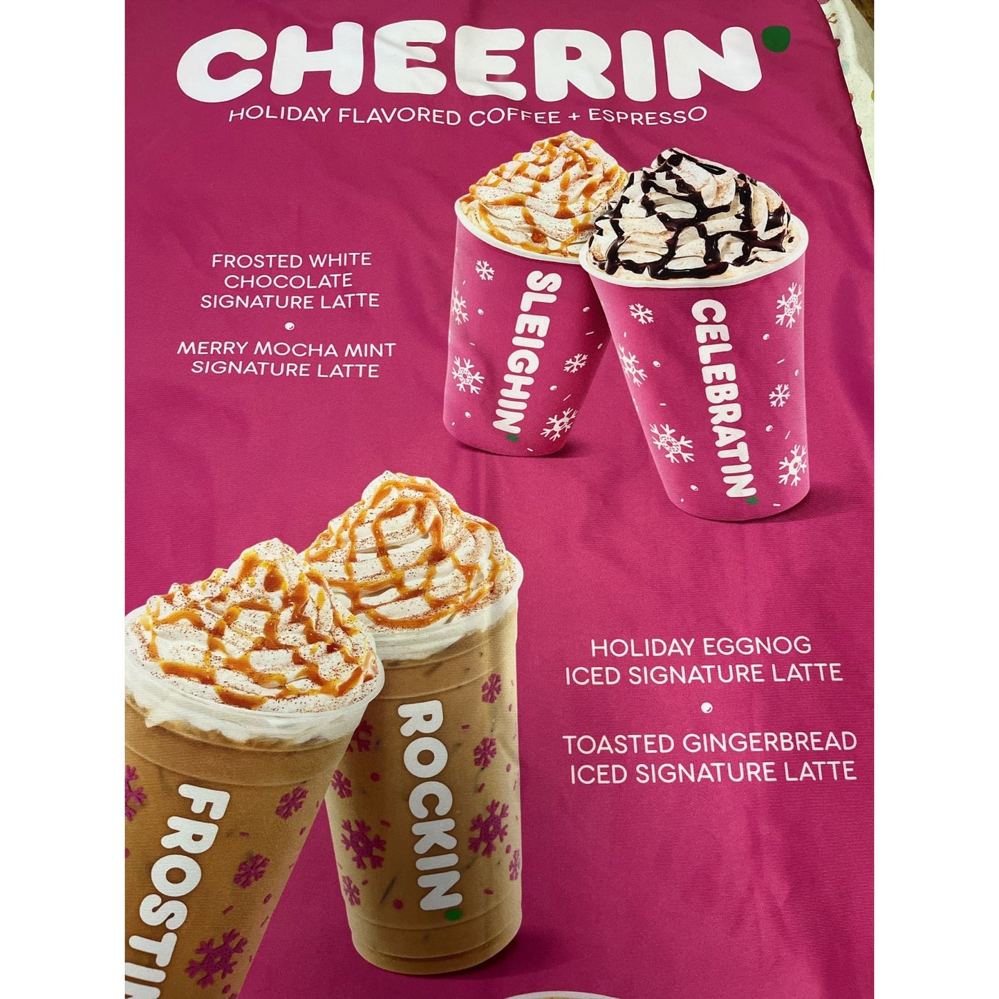 Dunkin Donuts Cheerin Holiday Coffee Body Pillow Cover Shiny Heavy Microfiber 2019