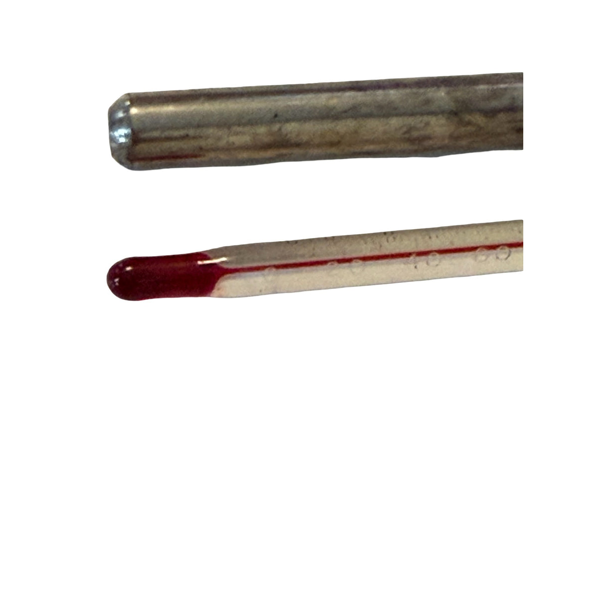 Vintage Laboratory Glass Immersion Thermometer 20-200°F with Metal Protective Pocket Case Scientific Instrument