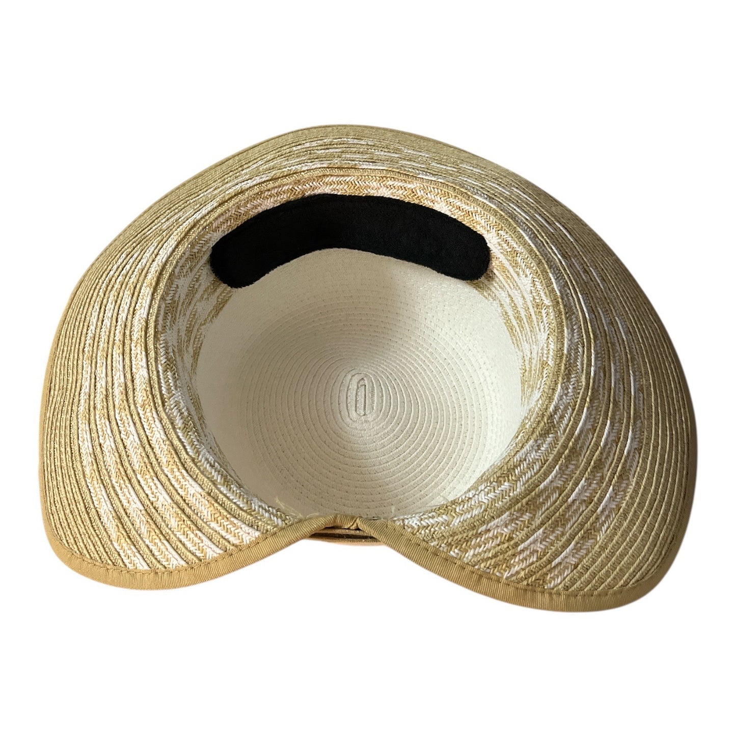 Sun N Sand UPF 50+ Wide Brim Sun Hat Cream Tan Woven Straw Look Beach Garden Hat