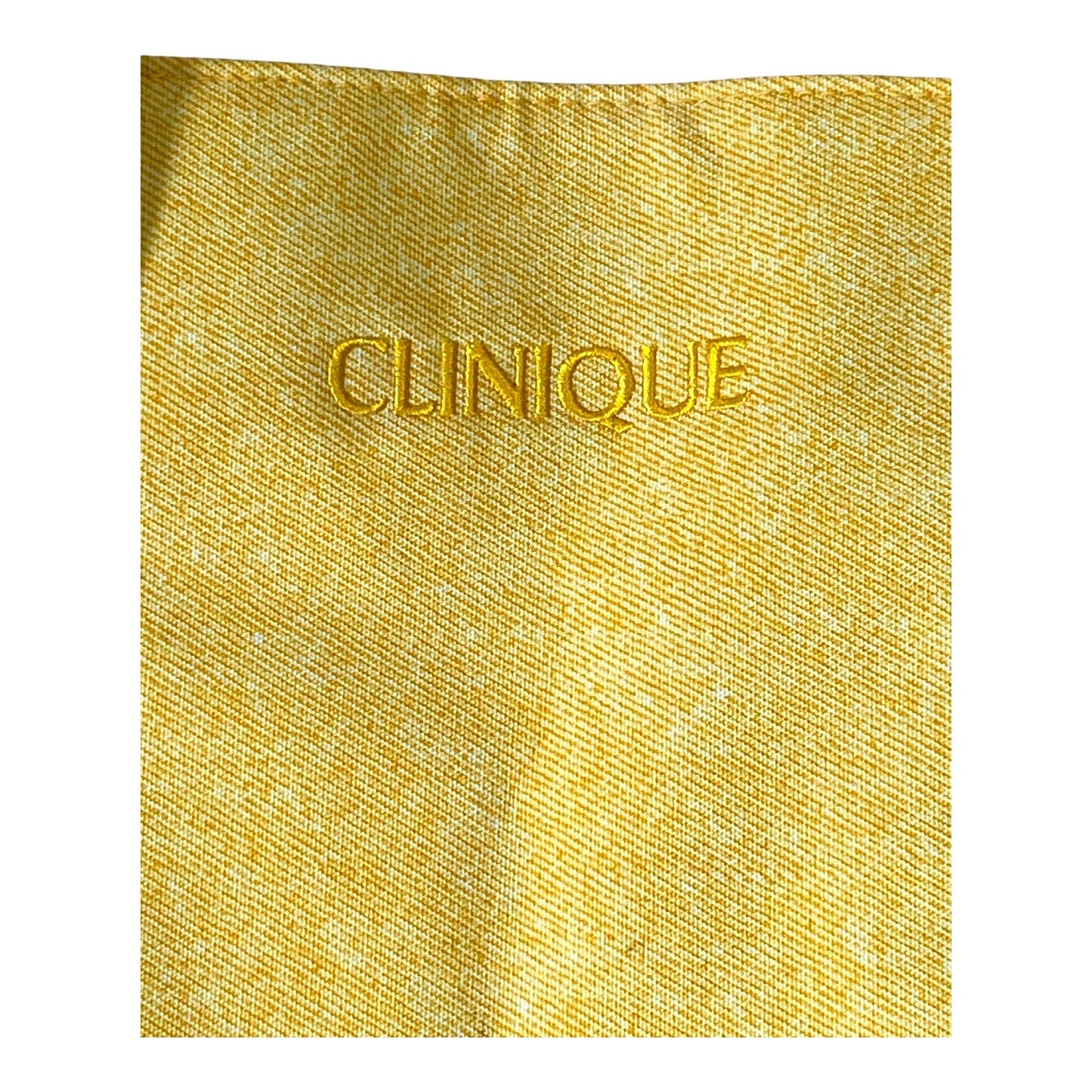 Clinique Yellow Canvas Tote Bag Faux Leather Trim Large Shopper