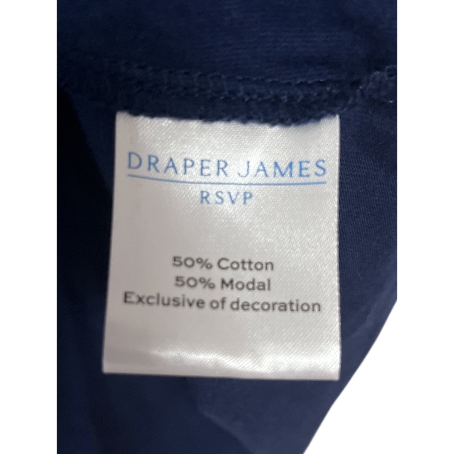 Draper James RSVP Women’s XL Navy Blue Eyelet Sleeve Top – Cotton Modal