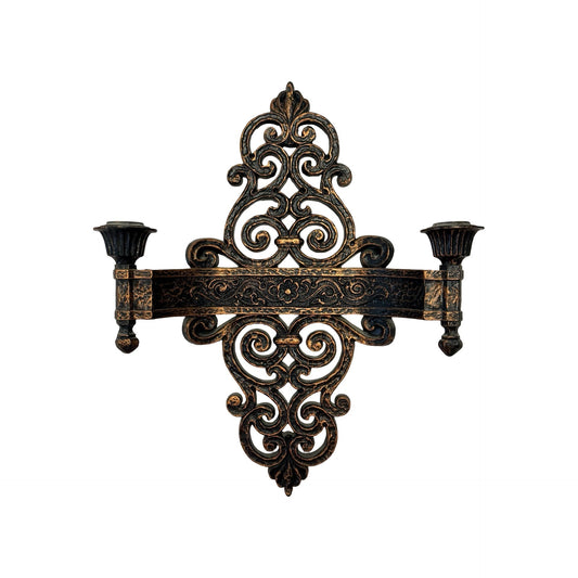 Coppercraft Guild Wall Sconce Candle Holder 1976 Dart Industries Gothic Scroll Decor