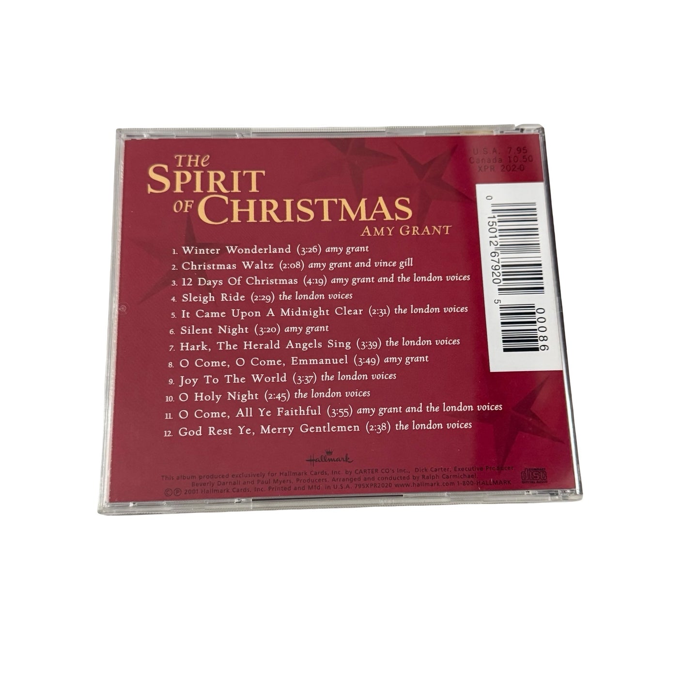 Hallmark Presents The Spirit of Christmas CD Amy Grant Vince Gill London Symphony 2001