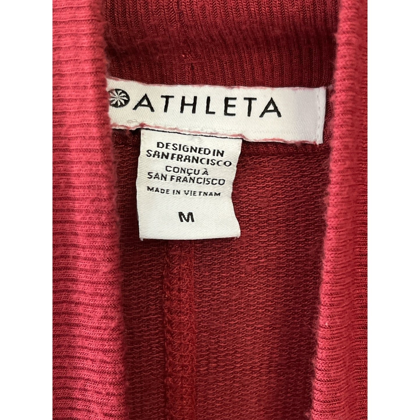 Athleta Pranayama Wrap Cardigan Women’s Medium Burgundy Open Front
