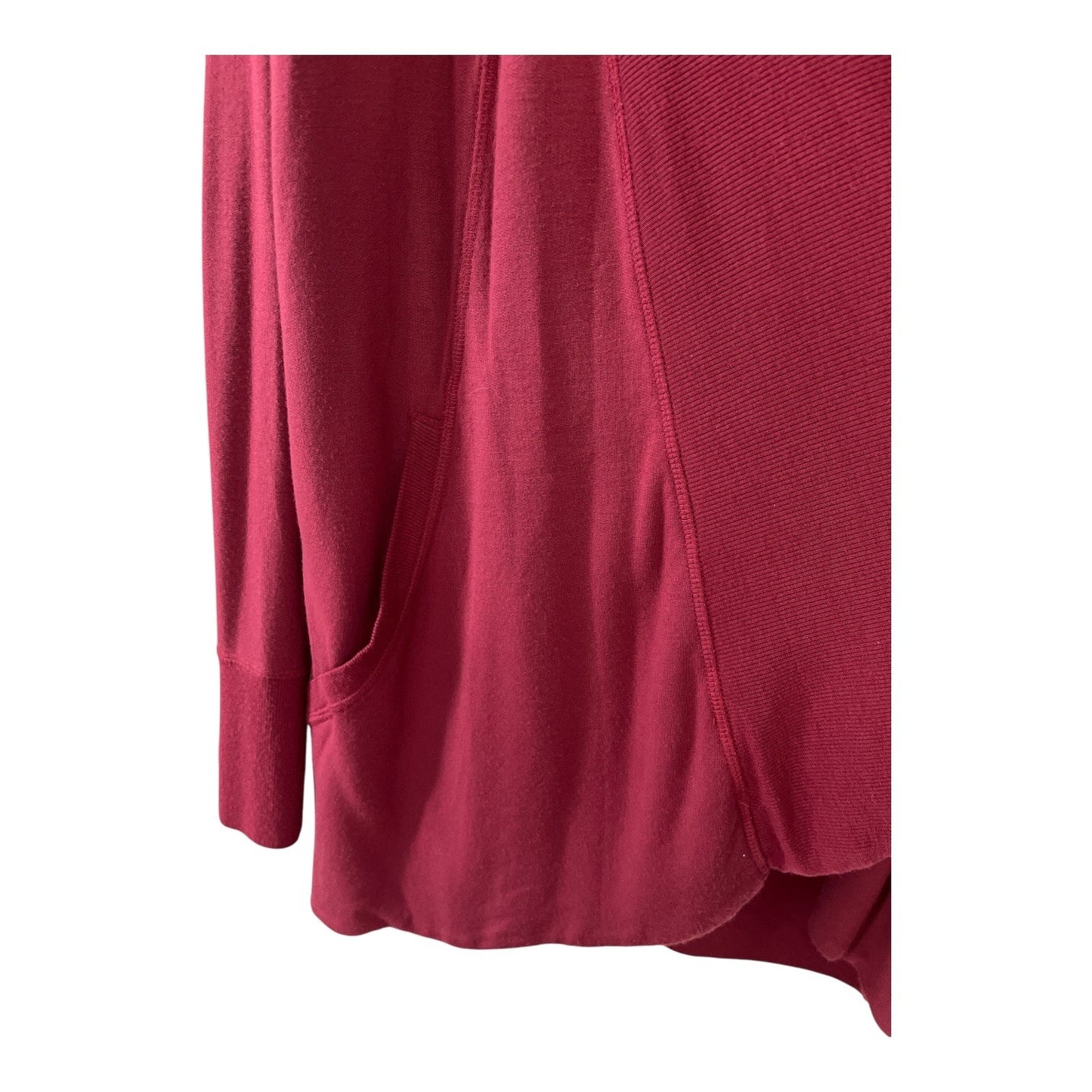 Athleta Pranayama Wrap Cardigan Women’s Medium Burgundy Open Front