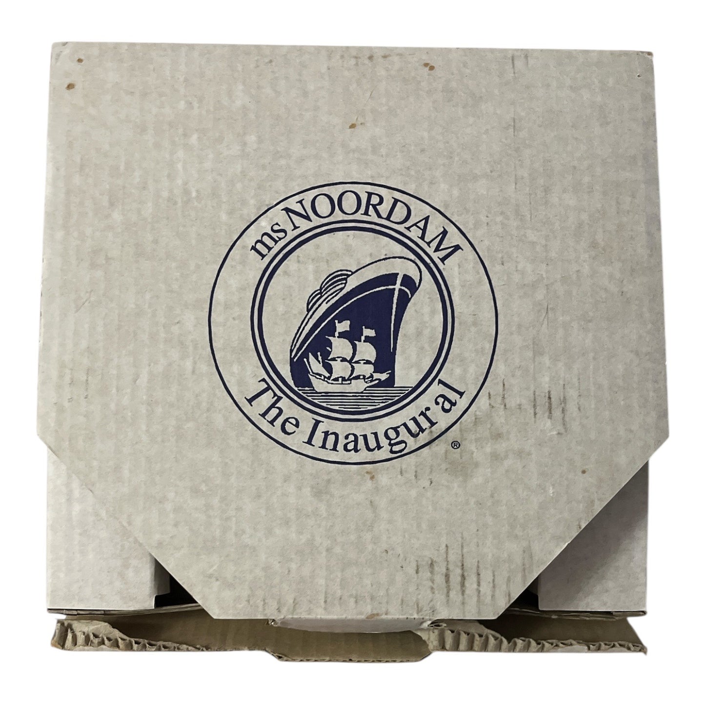 Vintage Royal Goedewaagen Blue Delft MS Noordam Inaugural Plate 2006 Holland America Line
