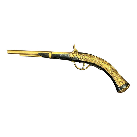 Vintage 1960s Sexton USA Decorative Wall Hanging – 19" Flintlock Pistol Design – Cast Metal