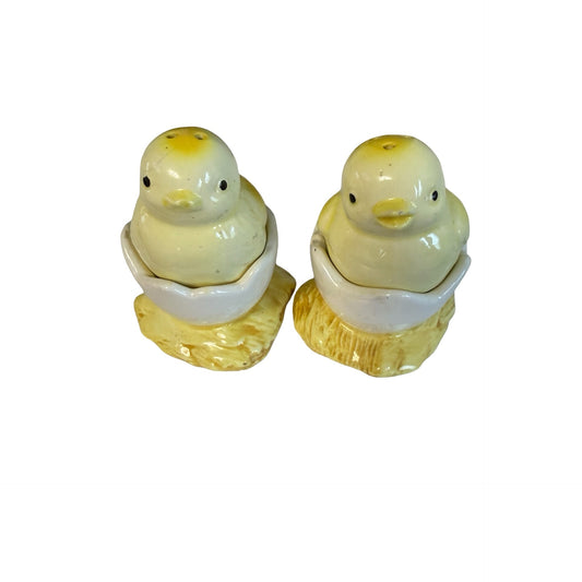 Vintage Ron Gordon Designs Japan Chick In Egg Salt Pepper Shakers Easter Set