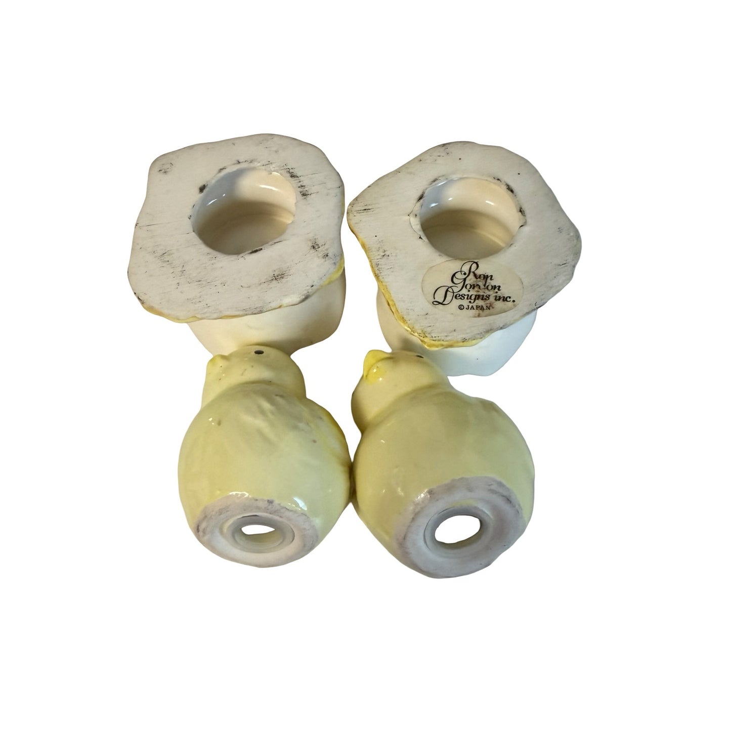 Vintage Ron Gordon Designs Japan Chick In Egg Salt Pepper Shakers Easter Set