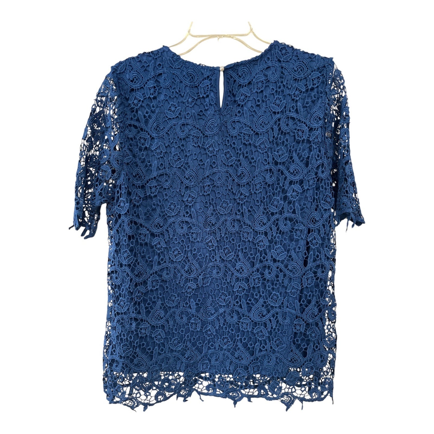 Philosophy Women’s Lace Overlay Top – Size Large – Royal Blue – Modern