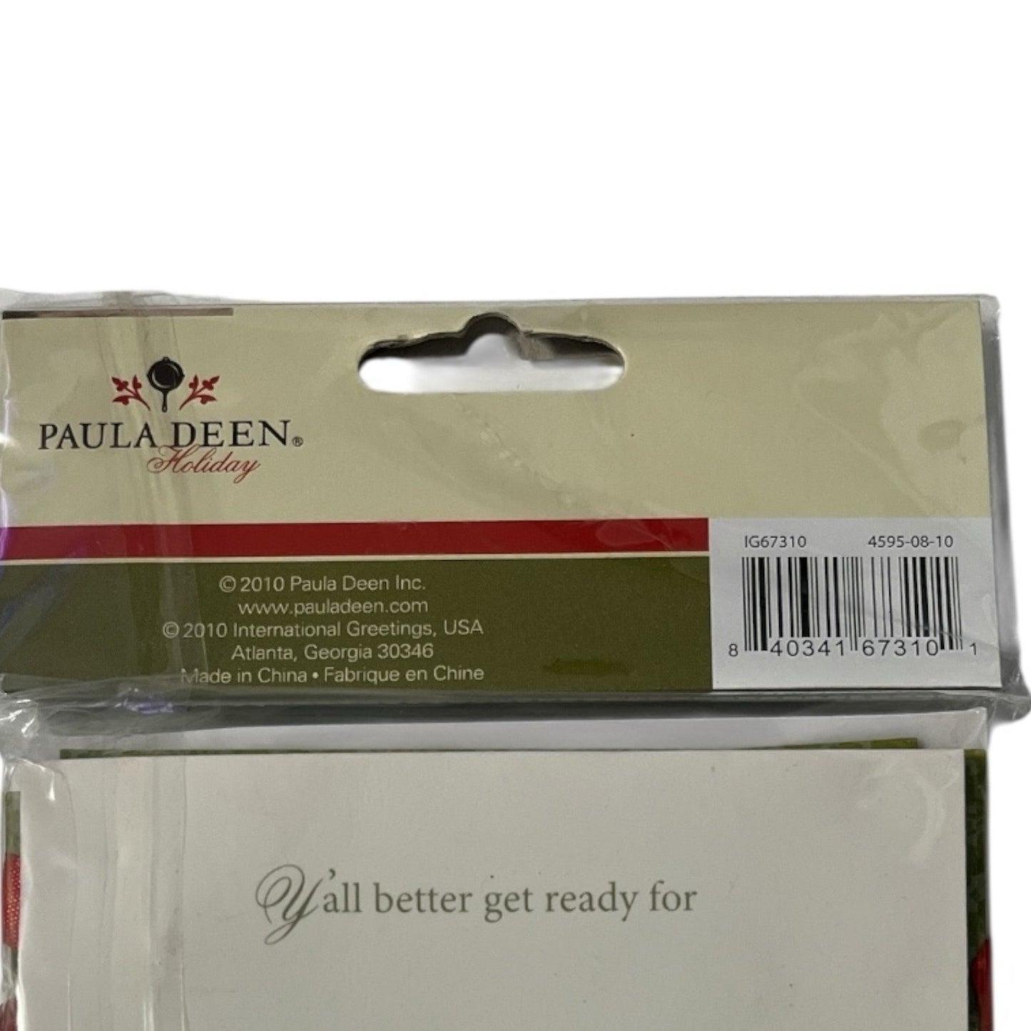 Lot of 2 Paula Deen Holiday Invitation Cards – Set of 8 with Envelopes – New Sealed – 2010